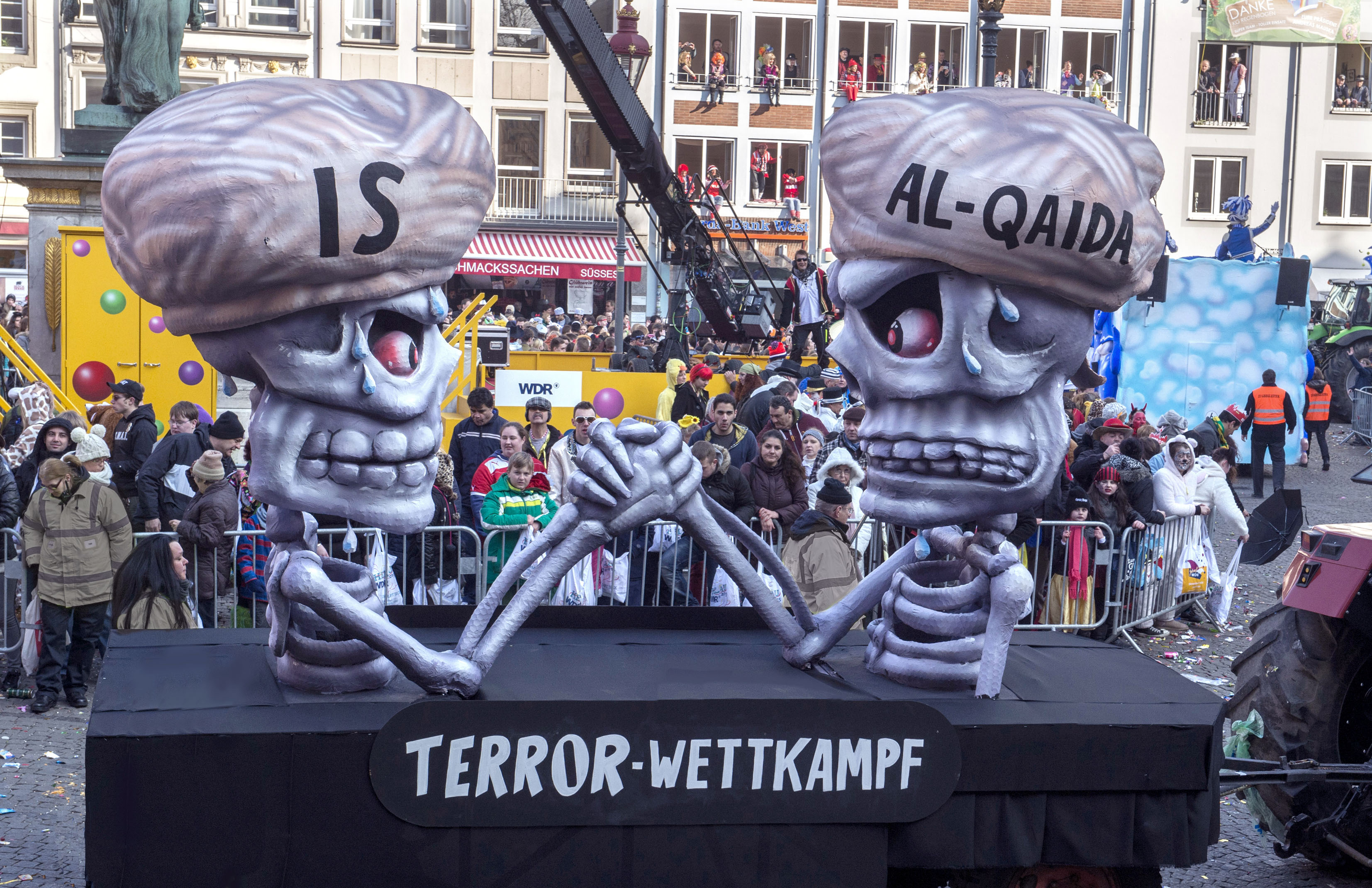 Cartoon: IS and Al Quaida in the terror contest