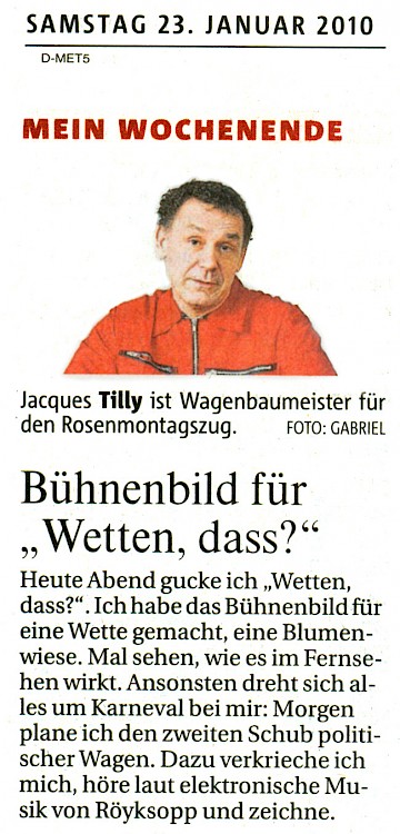 Rheinische Post, 23.1.2010