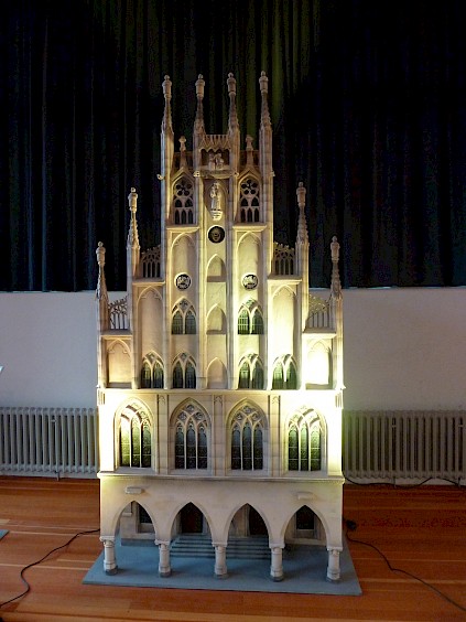 Modell Rathaus Münster beleuchtet