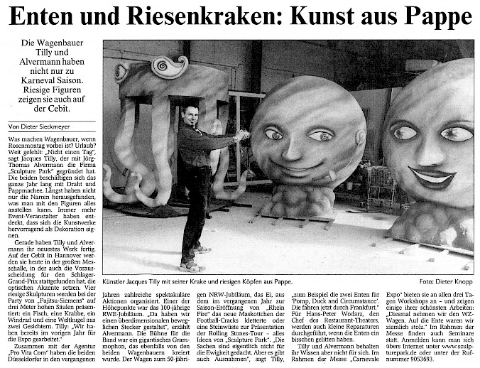 Westdeutsche Zeitung vom 22.3.2001 - Artikel im Wortlaut [/projekte/messebau/cebit-2001/fujitsu-siemens-gala-auf-der-cebit-2001/p-2001-03-22-wz-txt/]