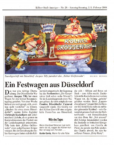 Kölner Stadtanzeiger, 2.2.2008