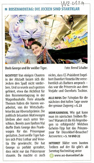Westdeutsche Zeitung, 21.2.2009