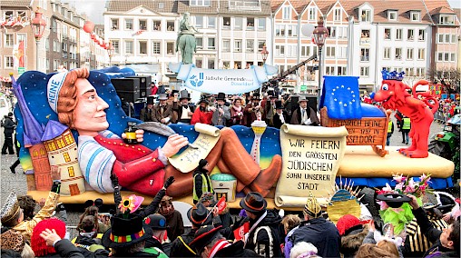 Karnevalswagen der jüdischen Gemeinde Düsseldorf 2018