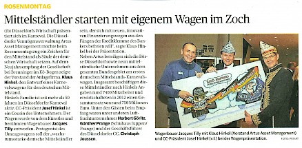 Rheinische Post, 22.1.2014    Mehr Presse [/karnevalswagen/werbung/2014-artus-2014/mehr-presse-zum-artus-wagen-2014/]