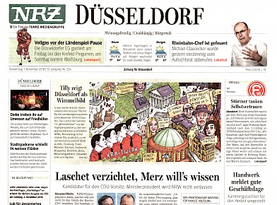 Neue Rhein Zeitung, Titelseite, 1.11.2018