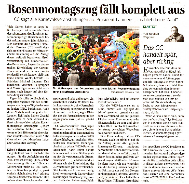 Neue Rhein Zeitung, 4.12.2020