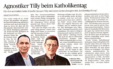 Rheinische Post, 14.5.2018 Artikel im Wortlaut auf RP Online [https://rp-online.de/nrw/staedte/duesseldorf/agnostiker-tilly-beim-katholikentag_aid-22617891]