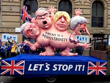 &quot;Brexit is a Monstrosity&quot; Float in Manchester