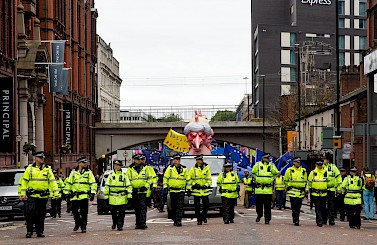 The Police are leading the march