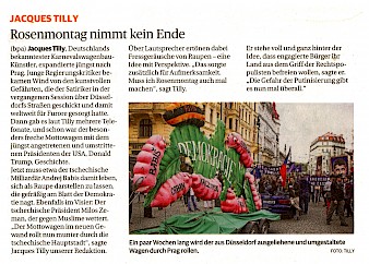 Rheinische Post, 5.5.2017 Artikel im Wortlaut auf RP ONLINE [http://www.rp-online.de/nrw/staedte/duesseldorf/stadtgespraech/rosenmontag-nimmt-kein-ende-aid-1.6798469]