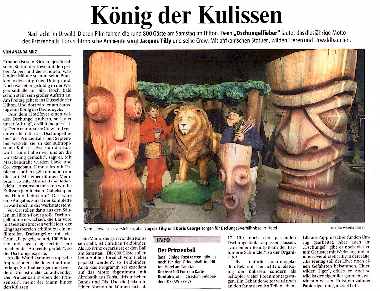 Rheinische Post, 13.1.2005 - Artikel im Wortlaut [/karnevalswagen/buehnendekoration/prinzenballdekoration/p-2005-01-13-rp-txt/]
