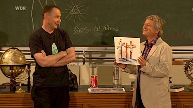 Jürgen Becker mit dem Entwurf des Kruzifix-Wagens