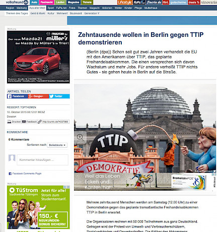 Trierer Volksfreund, 10.10.2015