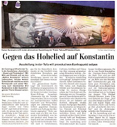 Trierischer Volksfreund Artikel im Wortlaut [/plastiken/grossplastiken/konstantin-2007/ausstellung-konstantin-kunst-und-provokation-in-der-tufa-trier-2007/p-2007-05-00-trierischer-volksfreund-txt/]