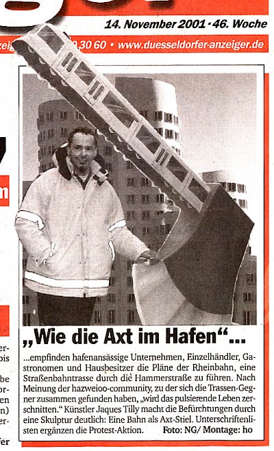 Düsseldorfer Anzeiger, 14.11.2001 Artikel im Wortlaut [/plastiken/grossplastiken/axt-2001/mehr-bilder-und-presse-zur-axt-im-hafen/p-2001-11-14-anzeig-txt/]