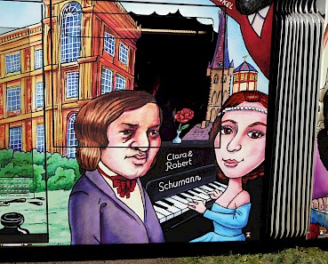 Ausschnitt mit Robert und Clara Schumann