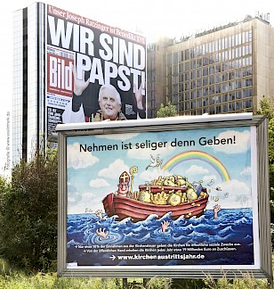 Konkurrierende Plakatwände Berlin Sept 2011