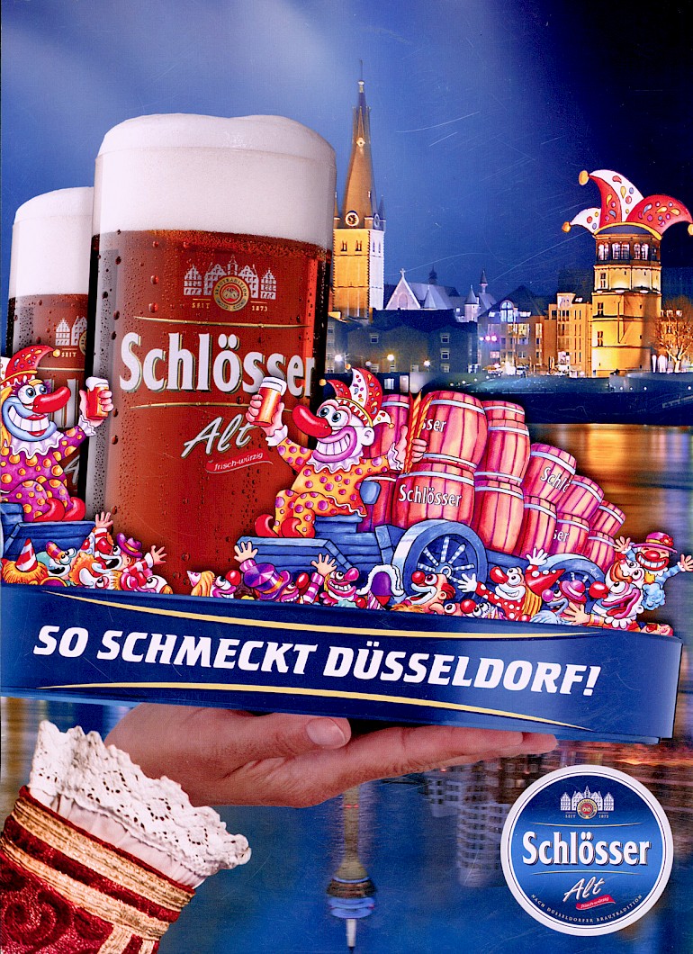 Illustration für eine Anzeige der Brauerei Schlösser