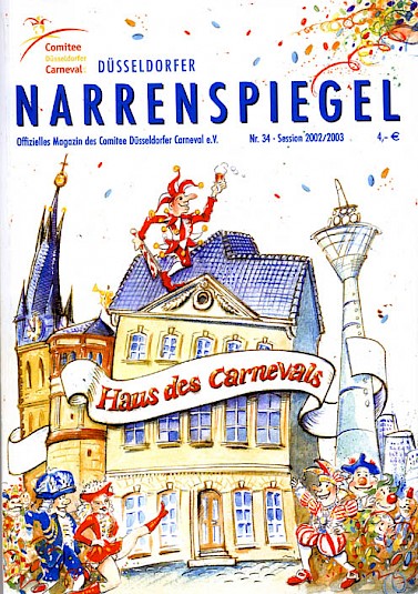 Titelblatt-Illustration für den "Düsseldorfer Narrenspiegel" 2002/2003