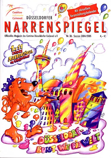 Titelblatt-Illustration für den "Düsseldorfer Narrenspiegel" 2004/2005