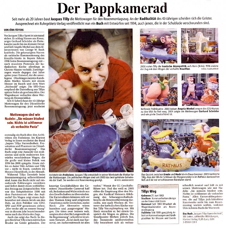 Rheinische Post, 4.1.2007 Artikel im Wortlaut [/karnevalswagen/narrenfreiheit/narrenfreiheit-titelseite/p-2007-01-04-rp-narrenfreiheit-txt/]
