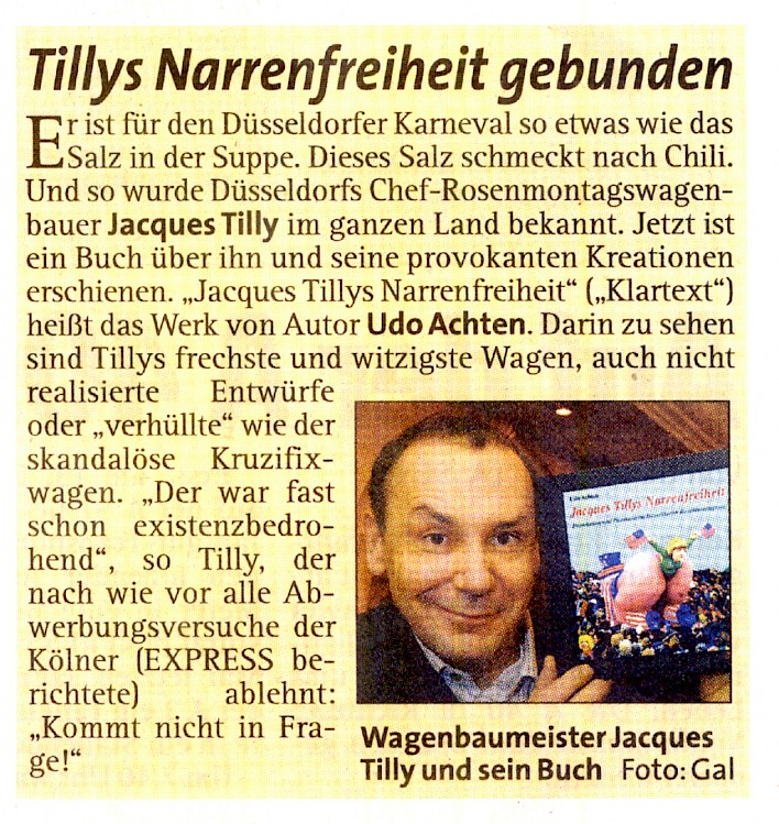 Express, 5.1.2007 Artikel im Wortlaut [/karnevalswagen/narrenfreiheit/narrenfreiheit-titelseite/p-2007-01-05-express-narrenfreiheit-txt/]