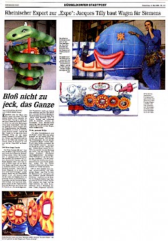 Rheinische Post, 18.5.2000 Artikel im Wortlaut [/projekte/messebau/expo-2000/siemens-parade-auf-der-expo-2000/p-2000-05-18-rp-txt/]