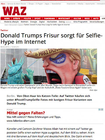 Westdeutsche Allgemeine Zeitung, Februar 2016