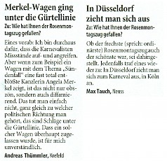 Westdeutsche Zeitung, 19.2.2010
