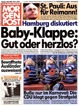 Titelblatt Hamburger Morgenpost vom 7.3.2000