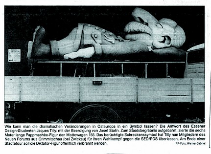 Rheinische Post, Feb. 1990 Artikel im Wortlaut [/karnevalswagen/politische-karnevalswagen/politische-karnevalswagen-1985-1995/1990-und-davor-1/presse-und-bildmaterial-zum-stalin-wagen/p-1990-02-00-rp-txt/]