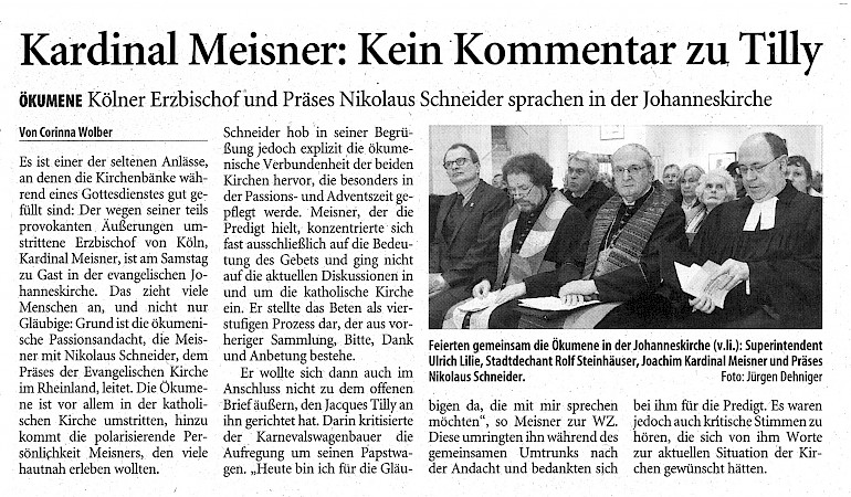 Westdeutsche Zeitung, 2.3.2009