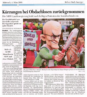 Kölner Stadtanzeiger, 4.3.2009