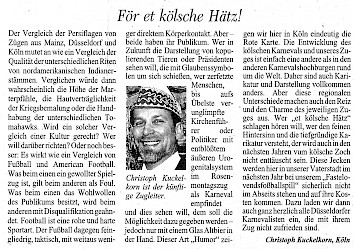 Kölner Stadtanzeiger, 11.2.2005