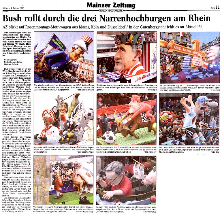 Mainzer Zeitung, 9.2.2005