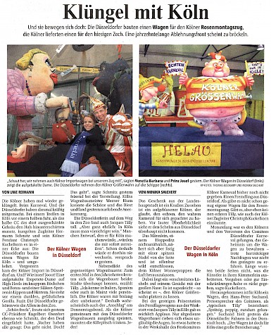 Rheinische Post, 2.2.2008 Artikel im Wortlaut [/karnevalswagen/politwagen-2008/2008-wagentausch-duesseldorf-koeln-2008/wagentauschaktion-zwischen-koeln-und-duesseldorf/p-2008-02-02-rp-wagentausch-txt/]
