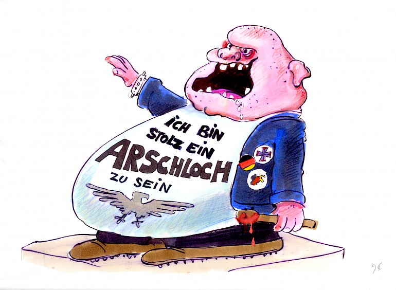 Karikatur: Arschloch