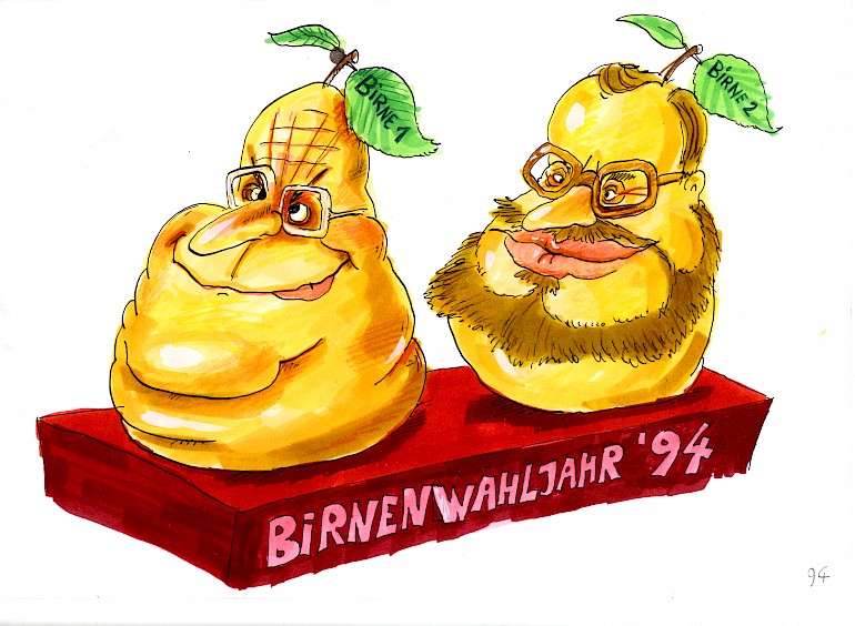 Karikatur: Birnenwahljahr