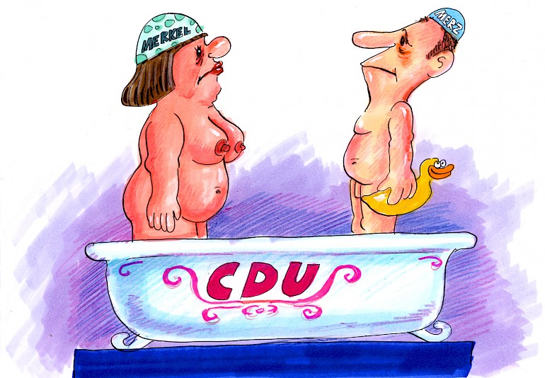 Karikatur: Badewanne