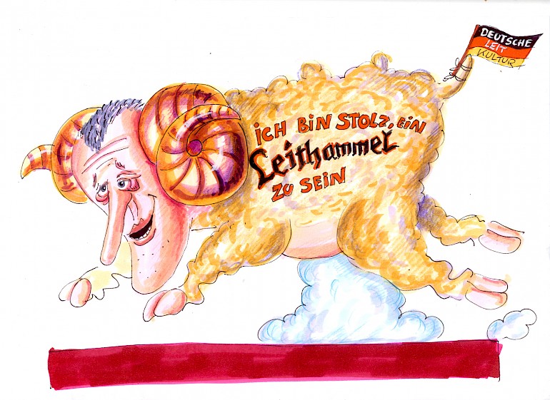 Karikatur: Leihammel Merz