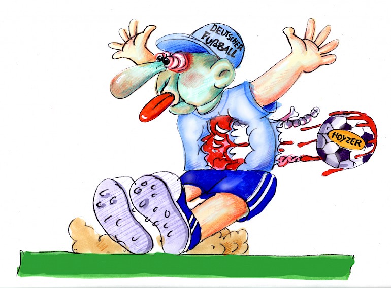 Karikatur: Fußballskandal