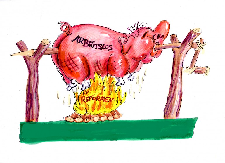 Karikatur: Grillferkel