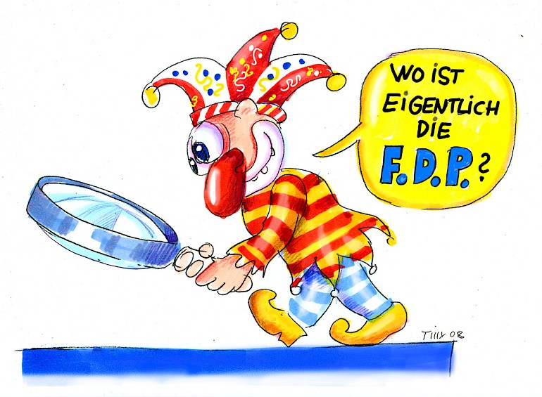 Karikatur: Wo ist die FDP?