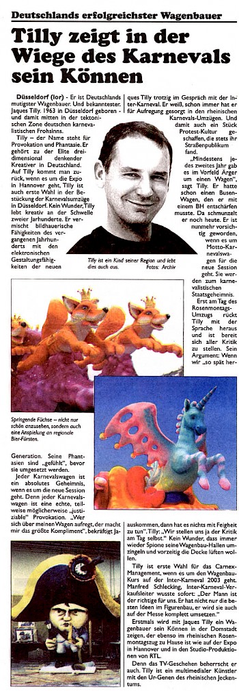 Inter-Karneval, November 2002 Artikel im Wortlaut [/pressespiegel/bis-2003/p-2002-11-00-interkarneval-wiege/p-2002-11-00-interkarneval-wiege-txt/]