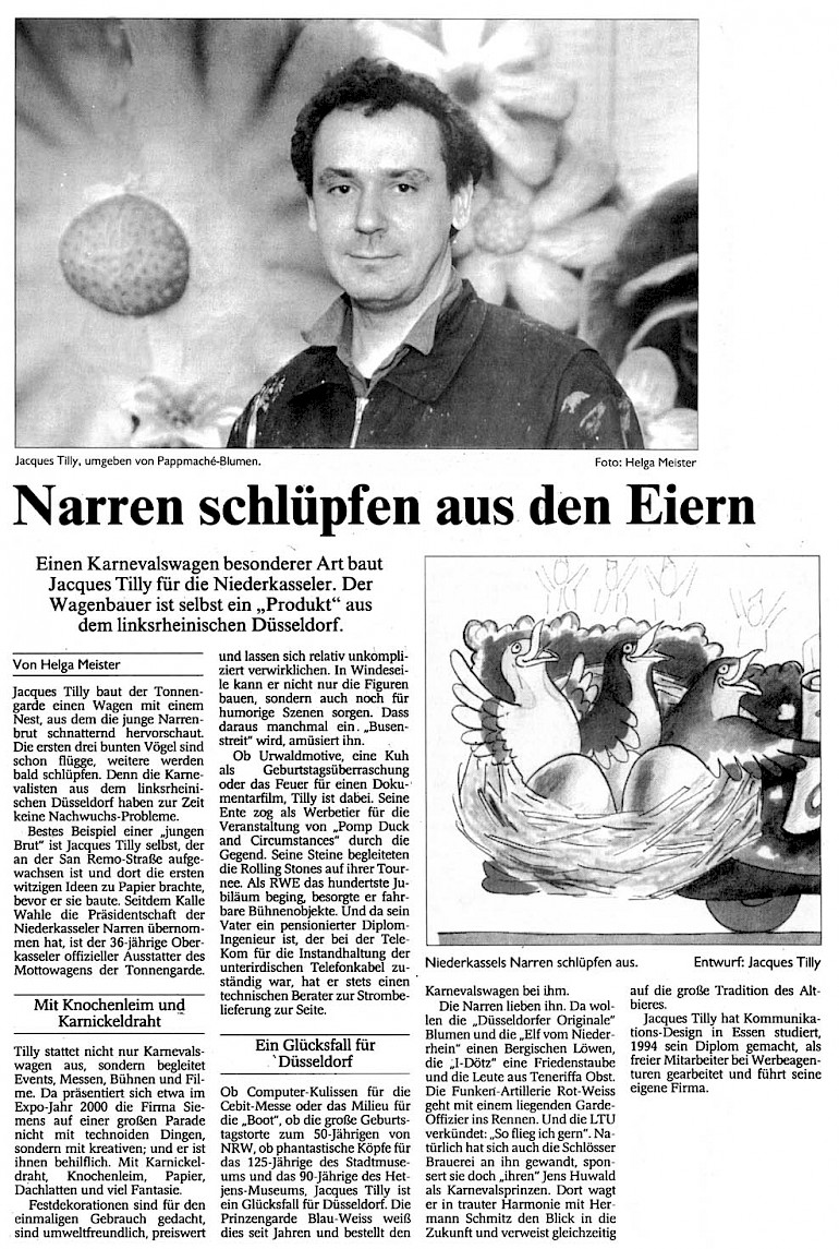 Westdeutsche Zeitung, 4.1.2000 Artikel im Wortlaut [/pressespiegel/bis-2003/p-2000-01-04-wz-narren/p-2000-01-04-wz-narren-txt/]