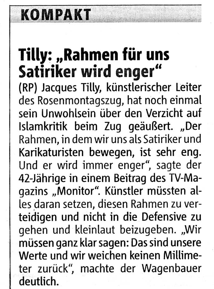 Rheinische Post, 25.2.2006