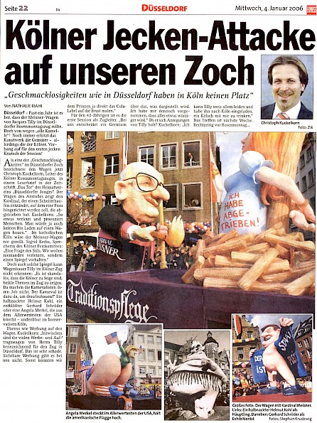 Düsseldorfer Express, 4.1.2006 Artikel im Wortlaut [/pressespiegel/2006/koelner-jecken-attacke-2006/p-2006-01-04-expr-txt/]