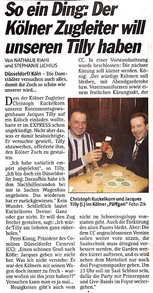 Düsseldorfer Express, 11.1.2006 Artikel im Wortlaut [/pressespiegel/2006/koelner-jecken-attacke-2006/p-2006-01-11-expr-txt/] Mehr zum Thema [/pressespiegel/2006/koelner-jecken-attacke-2006/mehr-artikel-zur-koener-jecken-attacke/]