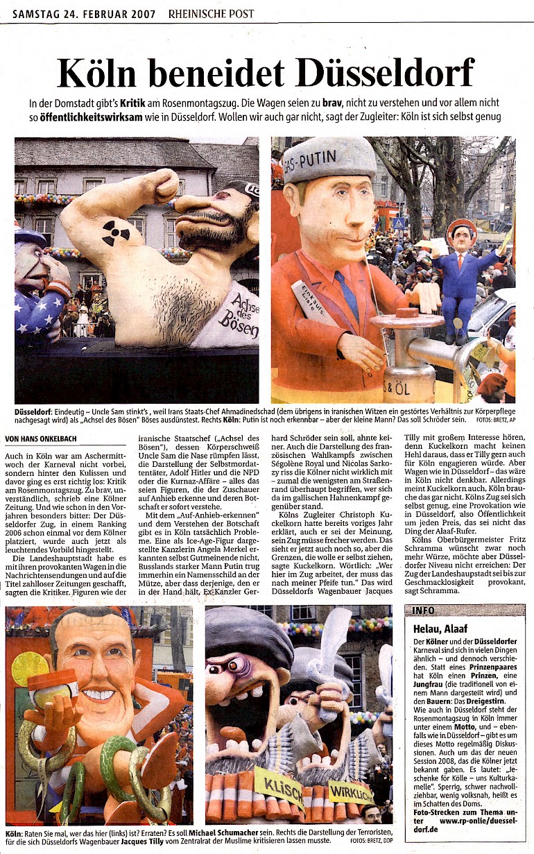 Rheinische Post, 24.2.2007 Artikel im Wortlaut [/pressespiegel/2007/rosenmontag-2007/p-2007-02-24-rp-koeln-neid-txt/]