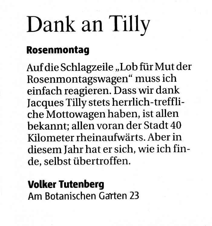 Rheinische Post, 8.3.2007